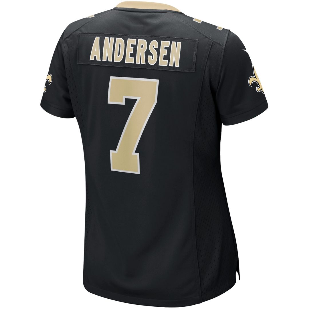 Morten Andersen New Orleans Saints Women's Game Retired Player Jersey - Black