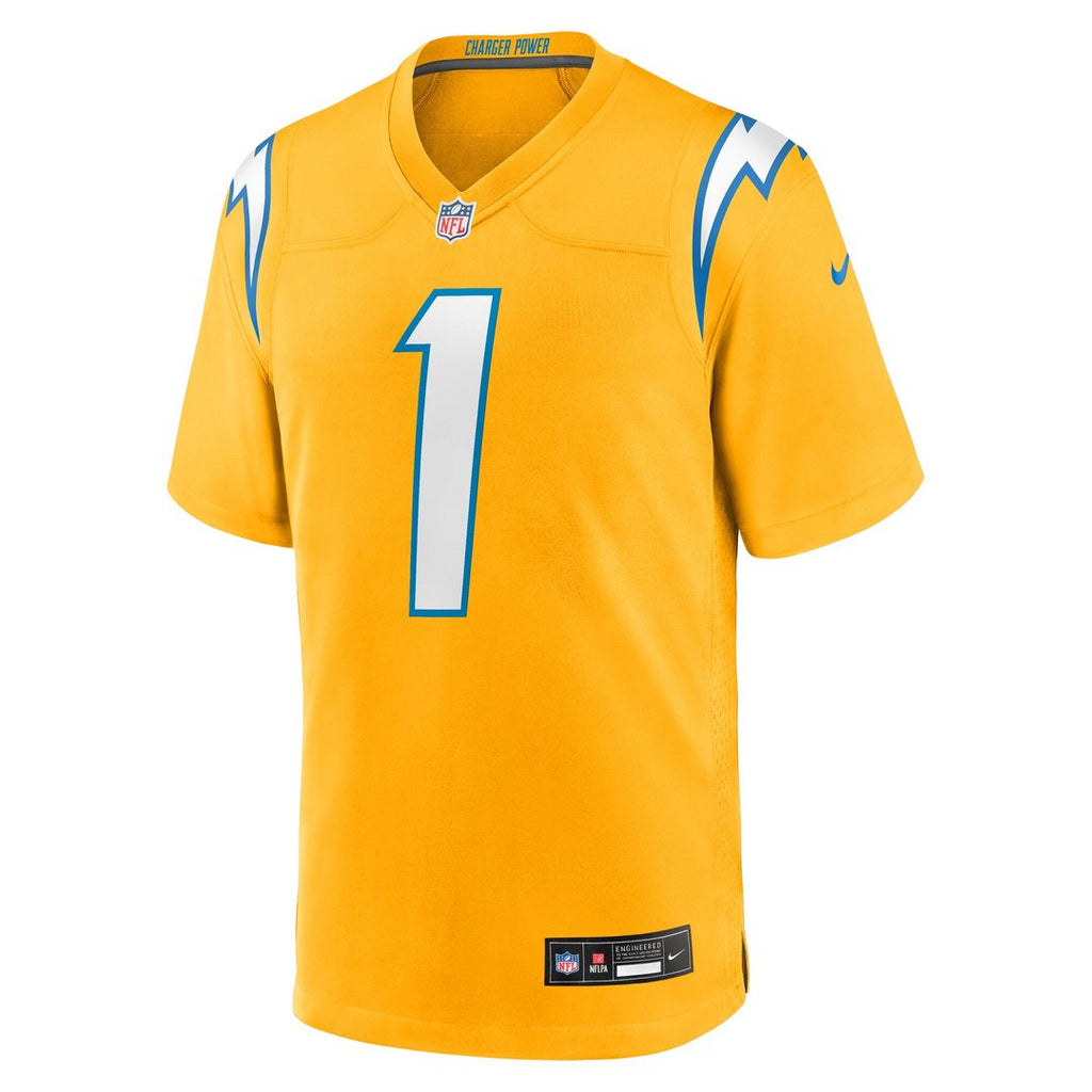 Quentin Johnston Los Angeles Chargers Alternate Charger Power Game Player Jersey - Gold