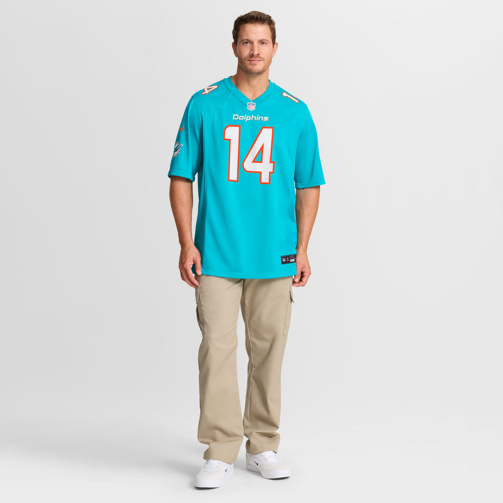 Quinn Ewers Miami Dolphins Team Game Jersey - Aqua