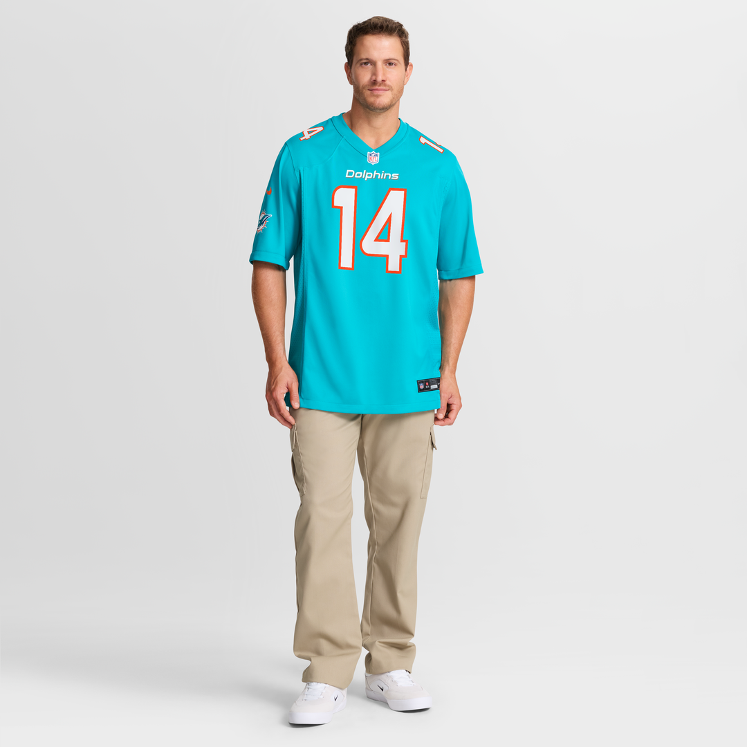 Quinn Ewers Miami Dolphins Team Game Jersey - Aqua
