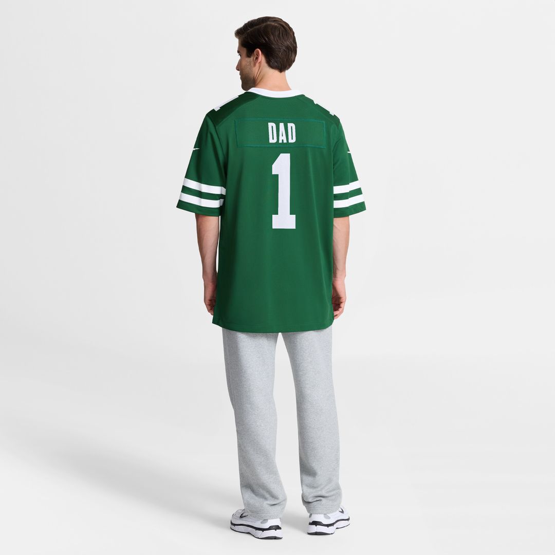 New York Jets #1 Dad Game Jersey - Legacy Green