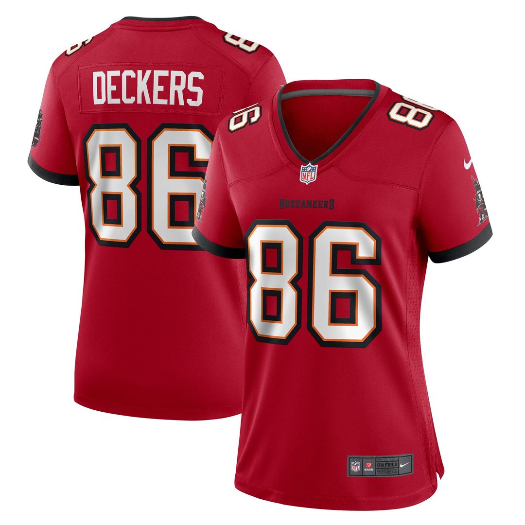 Evan Deckers Tampa Bay Buccaneers Women's Team Game Jersey - Red