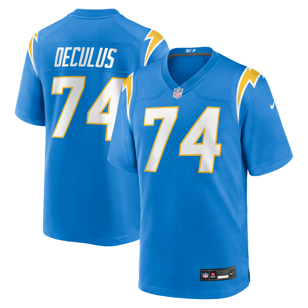 Austin Deculus Los Angeles Chargers Team Game Jersey - Powder Blue