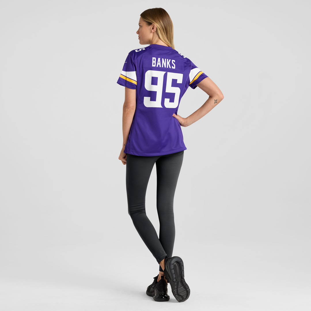 Caleb Banks Minnesota Vikings Women's Team Game Jersey - Purple