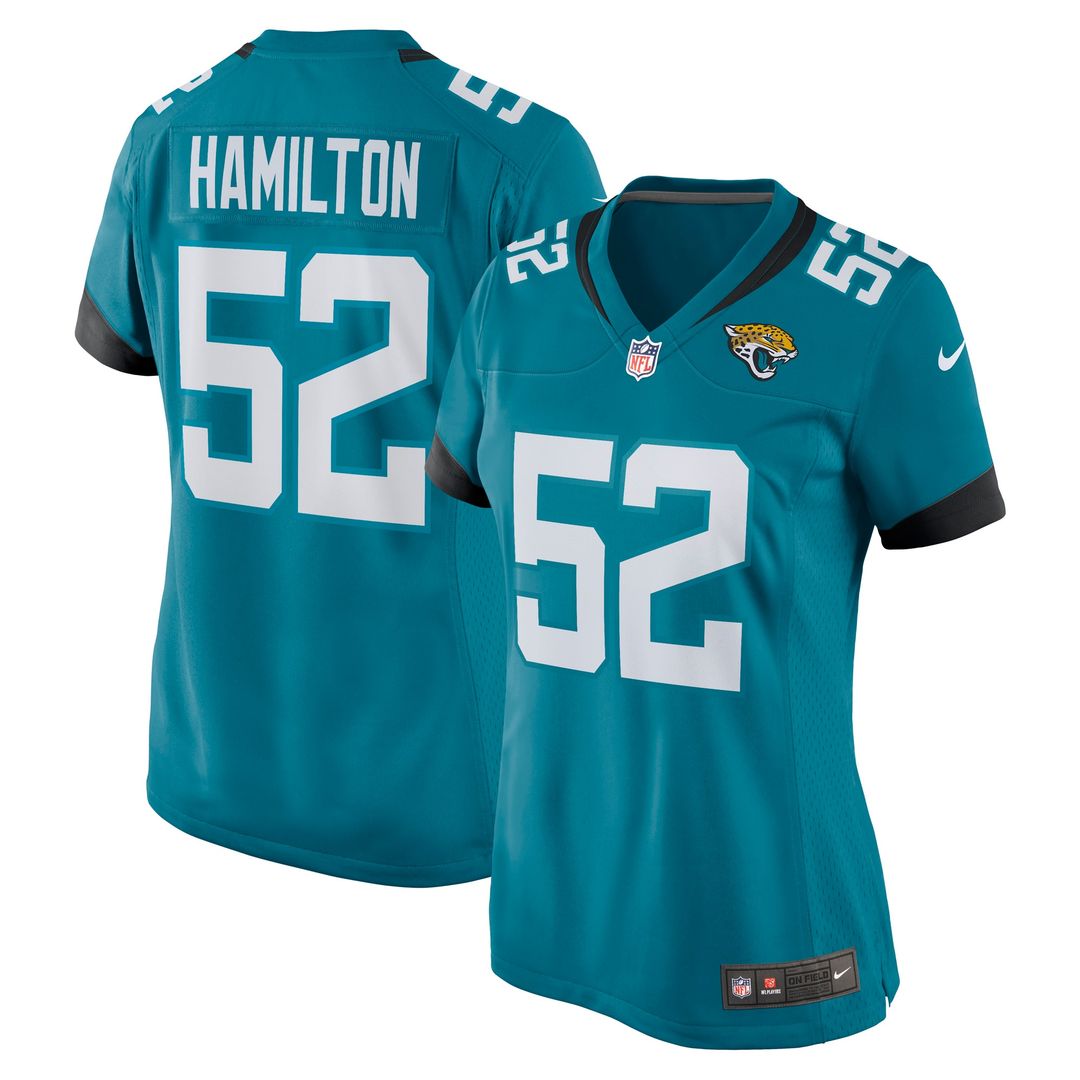 DaVon Hamilton Jacksonville Jaguars Women's Game Jersey - Teal