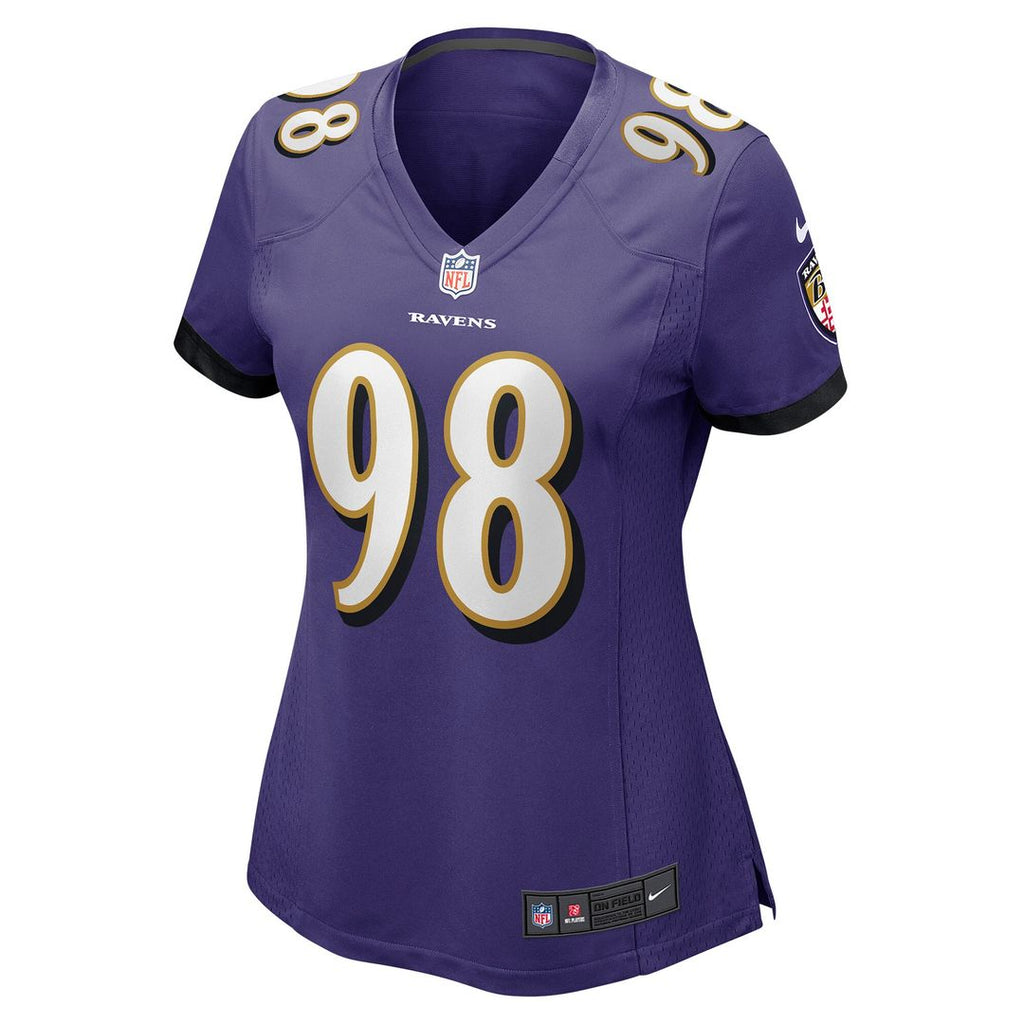 Travis Jones Baltimore Ravens Women's Player Game Jersey - Purple