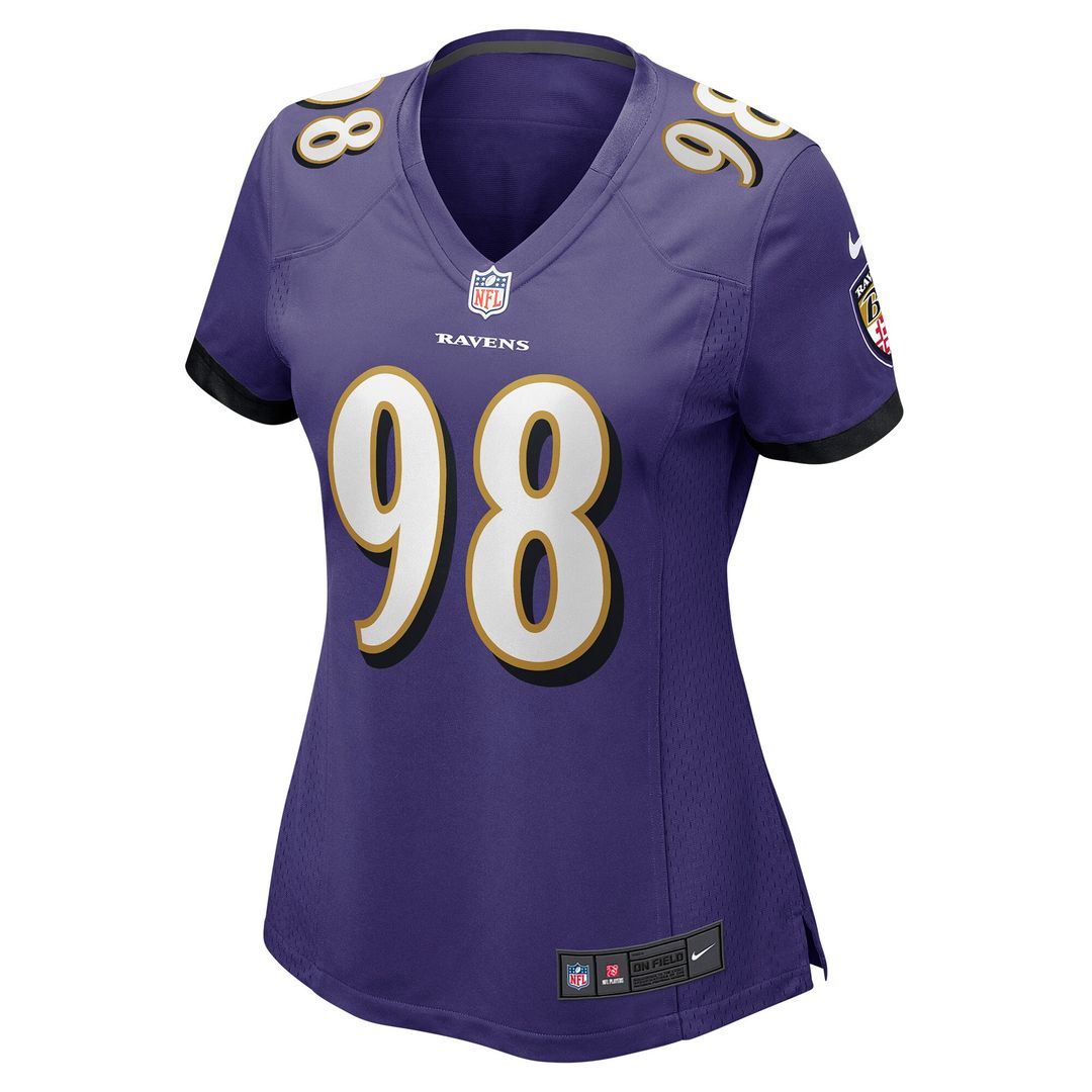 Travis Jones Baltimore Ravens Women's Player Game Jersey - Purple