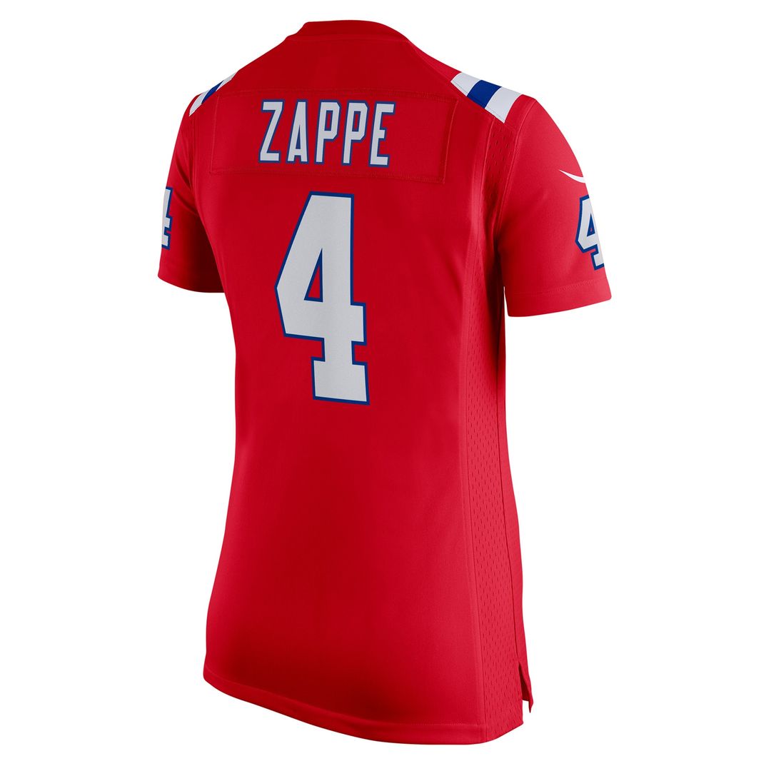 Bailey Zappe New England Patriots Women's Team Game Jersey - Red