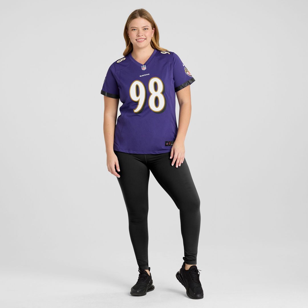 Travis Jones Baltimore Ravens Women's Player Game Jersey - Purple