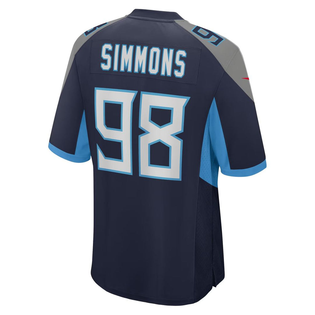 Jeffery Simmons Tennessee Titans Youth Game Jersey - Navy