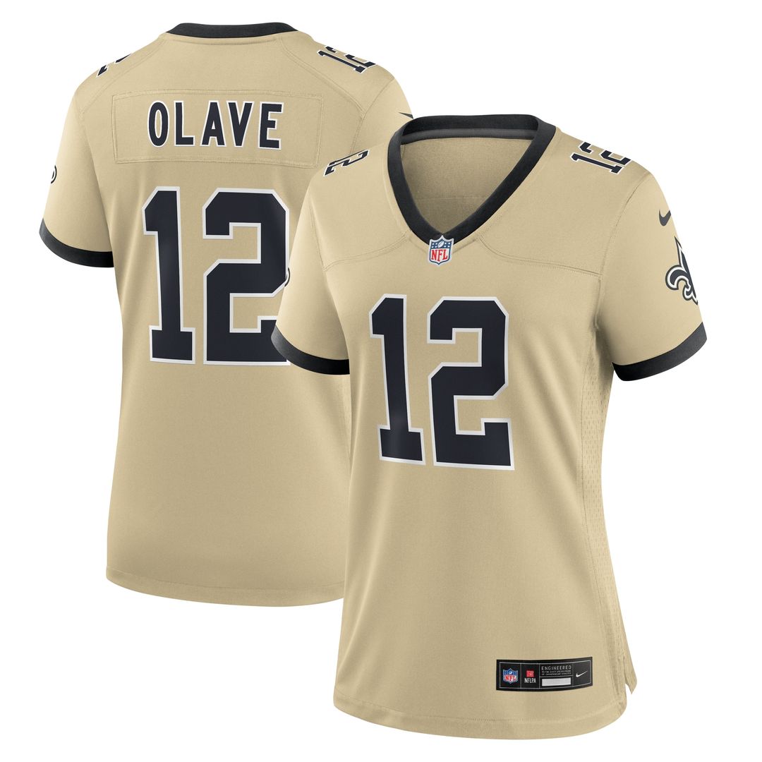 Chris Olave New Orleans Saints Women's Gameday Golds Alternate Game Player Jersey - Gold