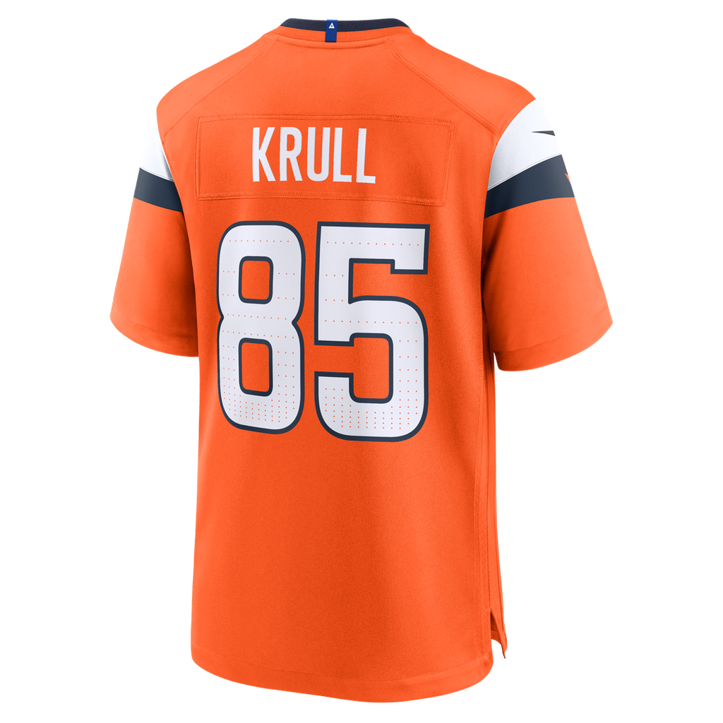 Lucas Krull Denver Broncos Team Game Jersey - Orange