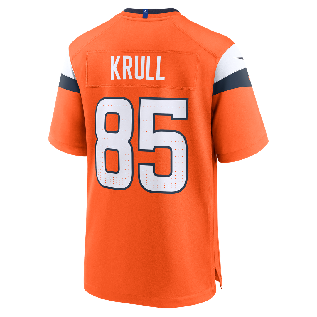 Lucas Krull Denver Broncos Team Game Jersey - Orange