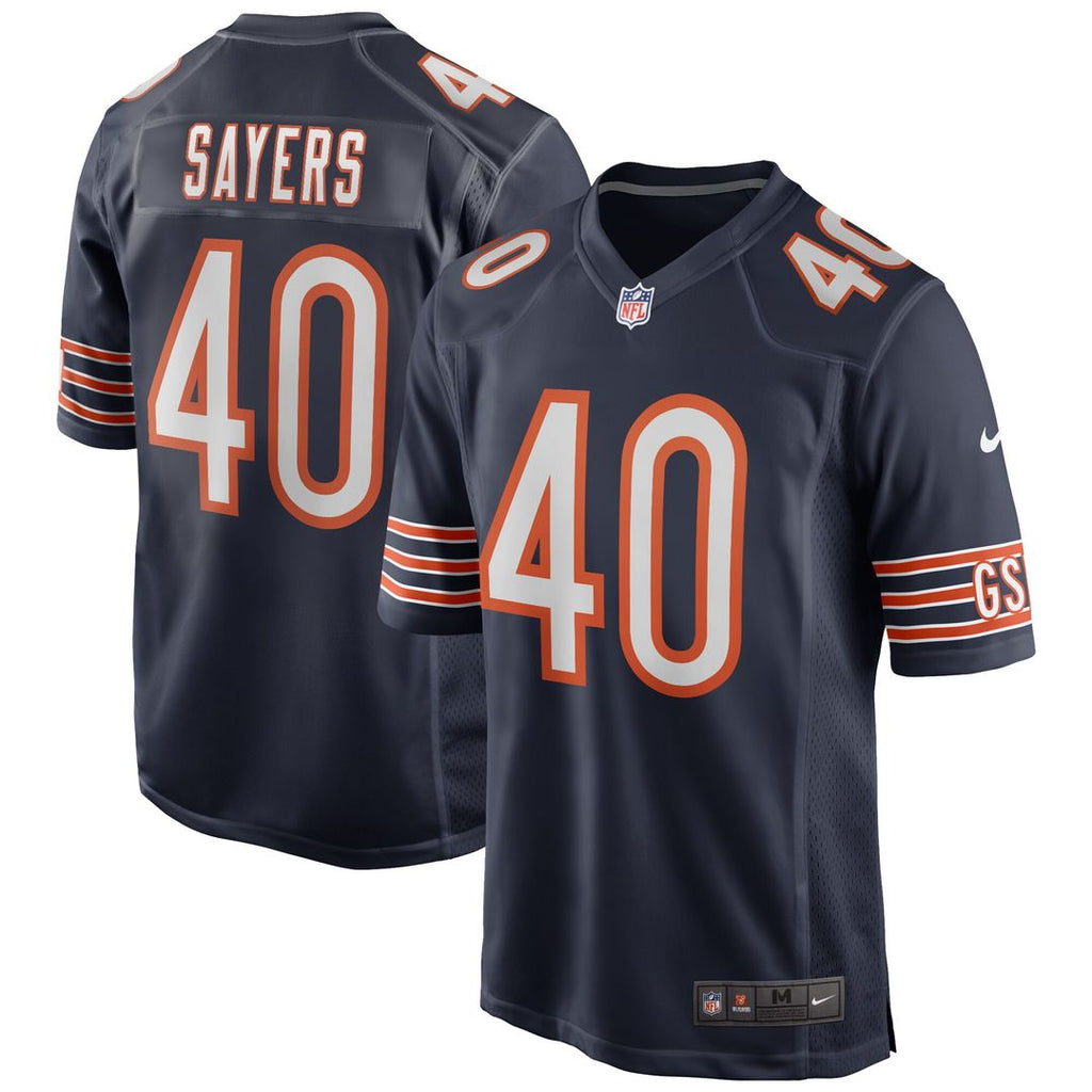Gale Sayers Chicago Bears Game Retired Player Jersey - Navy