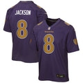 Lamar Jackson Baltimore Ravens Youth Alternate 2 Game Jersey - Purple