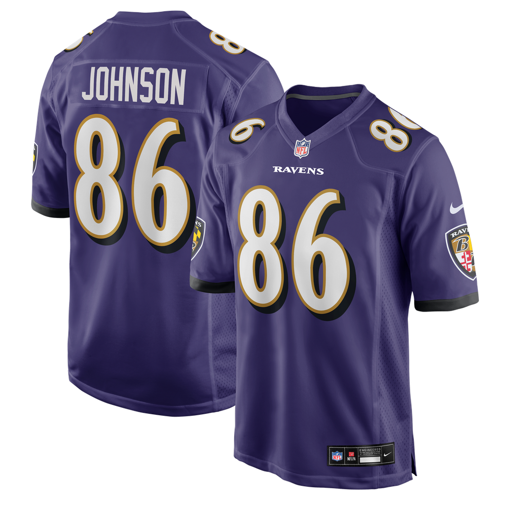 Cornelius Johnson Baltimore Ravens Team Game Jersey - Purple