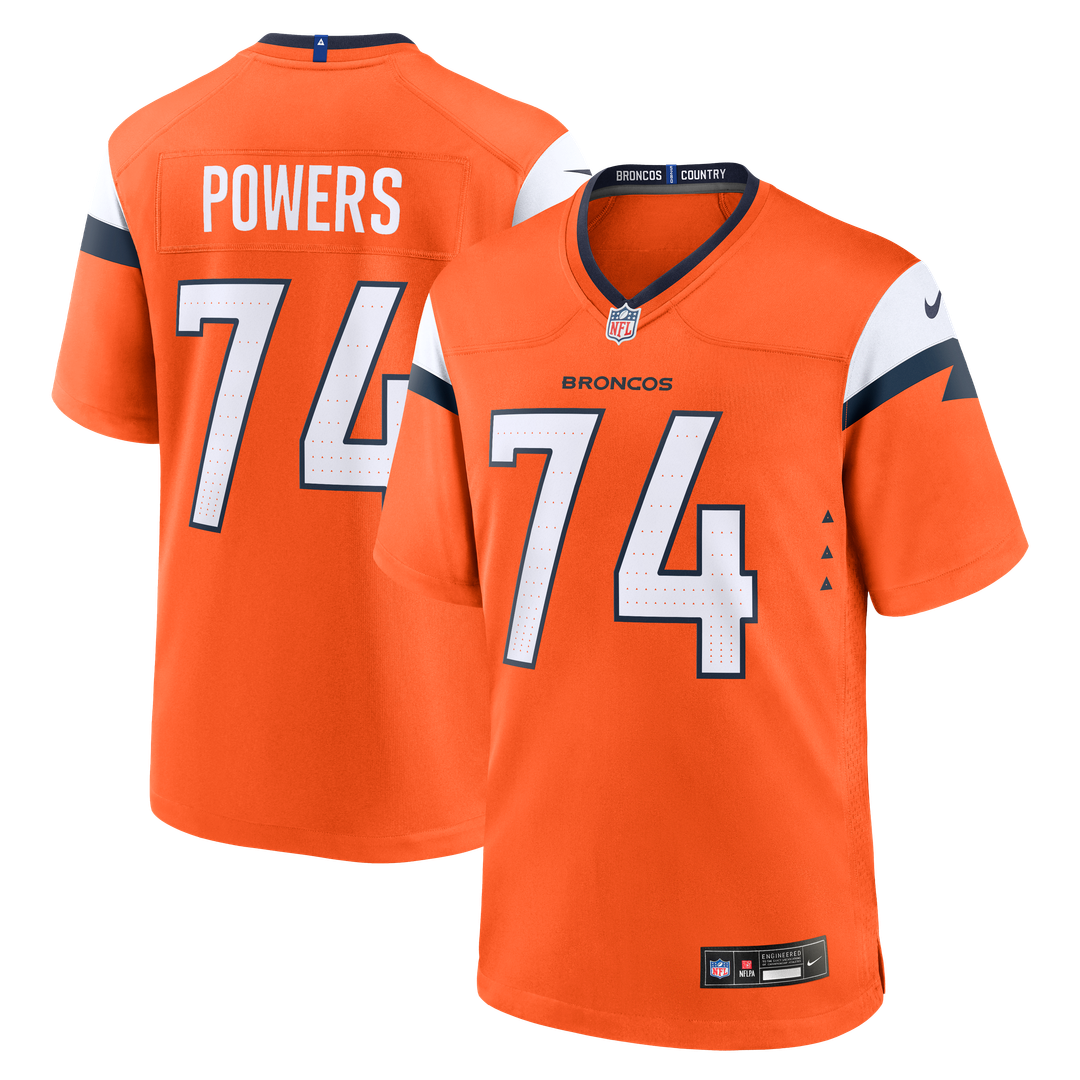 Ben Powers Denver Broncos Team Game Jersey - Orange