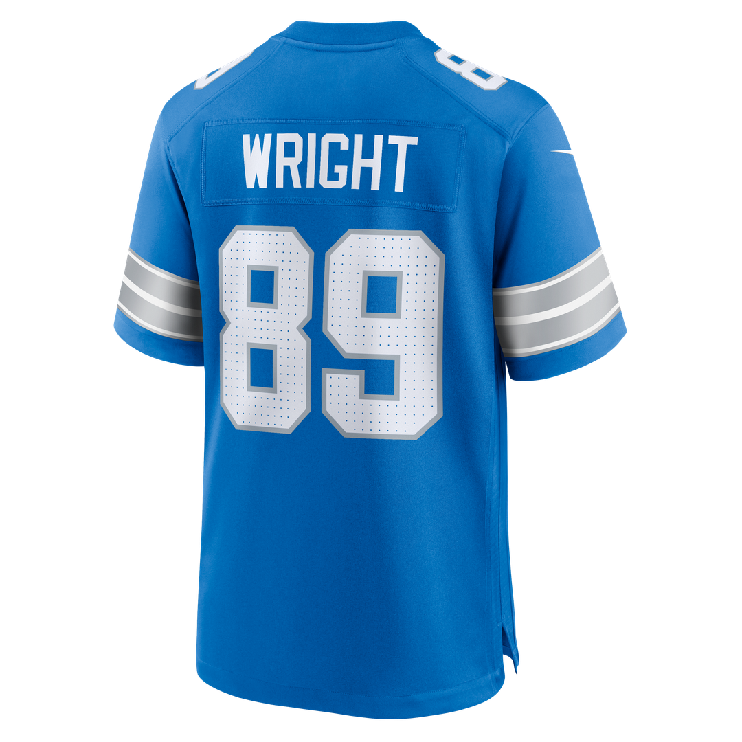 Brock Wright Detroit Lions Team Game Jersey - Blue