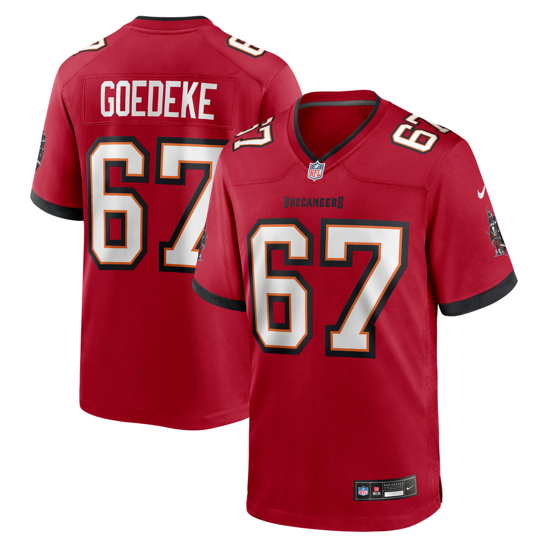 Luke Goedeke Tampa Bay Buccaneers Game Player Jersey - Red