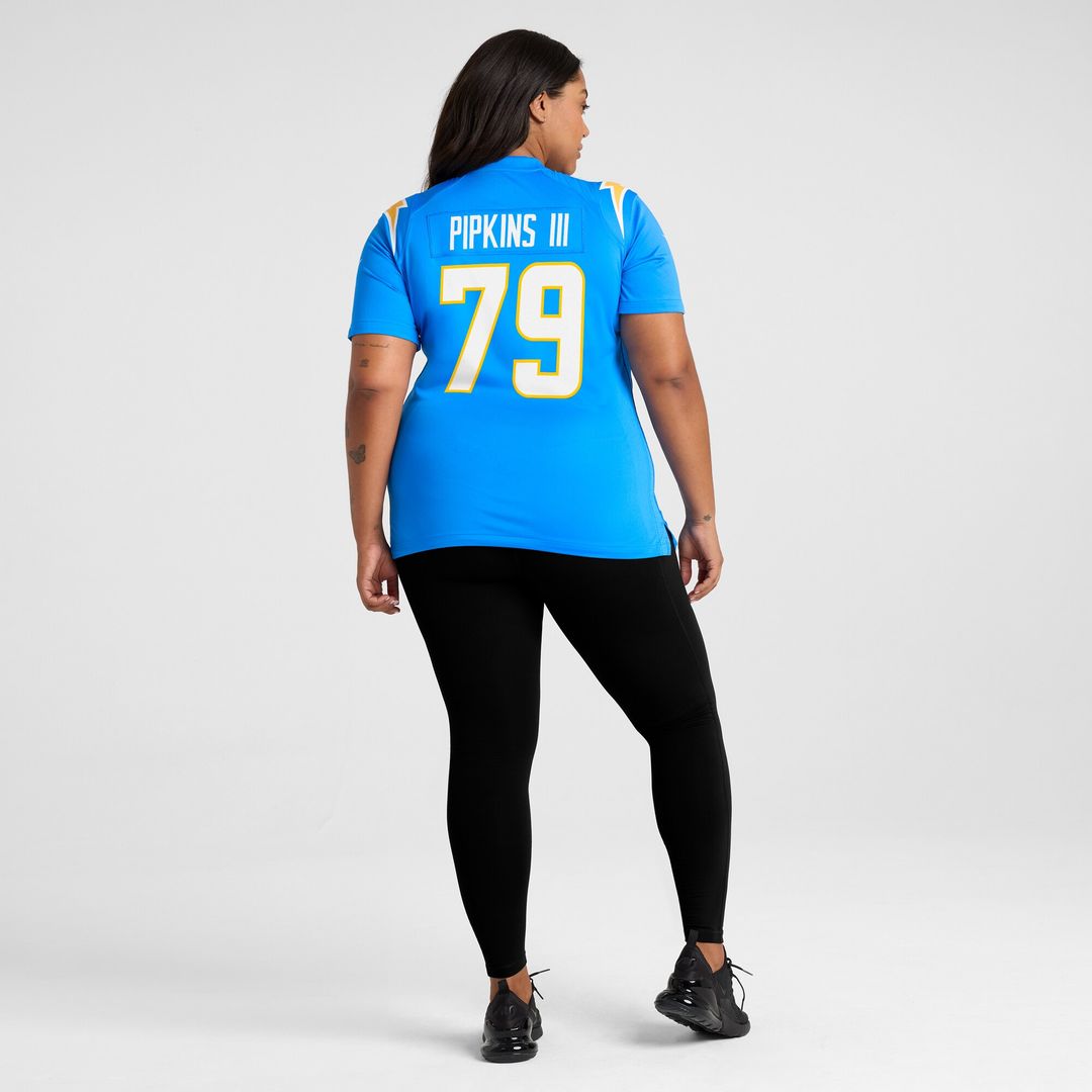 Trey Pipkins III Los Angeles Chargers Women's Game Jersey - Powder Blue