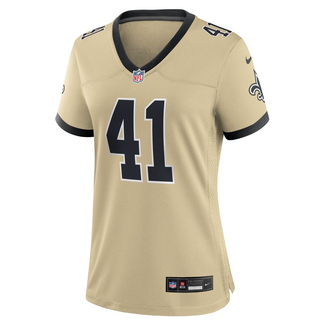 Alvin Kamara New Orleans Saints Women's Gameday Golds Alternate Game Player Jersey - Gold