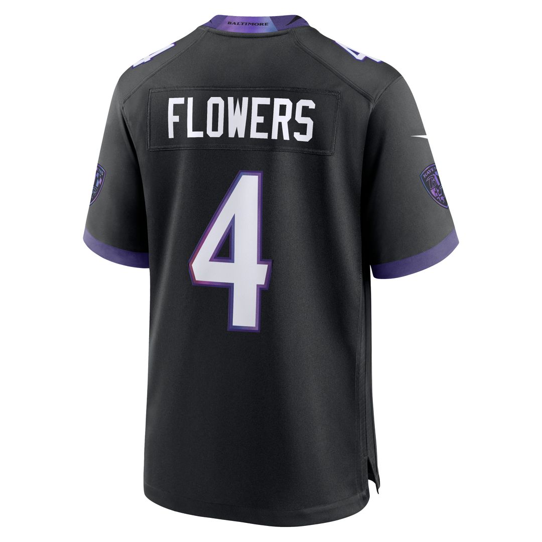 Zay Flowers Baltimore Ravens Alternate Game Jersey - Purple
