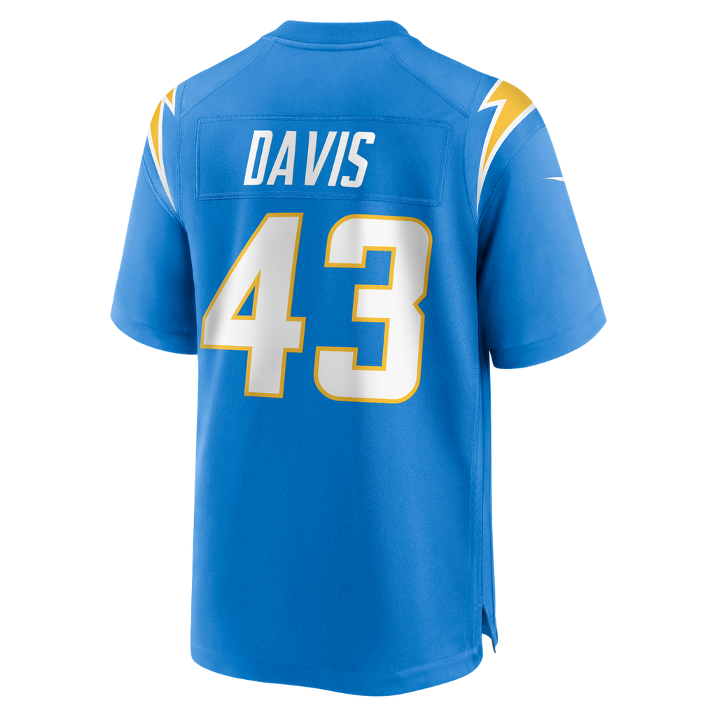 Michael Davis Los Angeles Chargers Game Jersey - Powder Blue