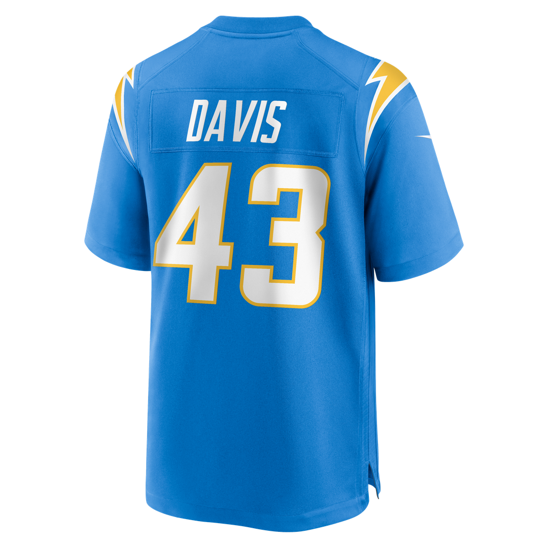 Michael Davis Los Angeles Chargers Game Jersey - Powder Blue