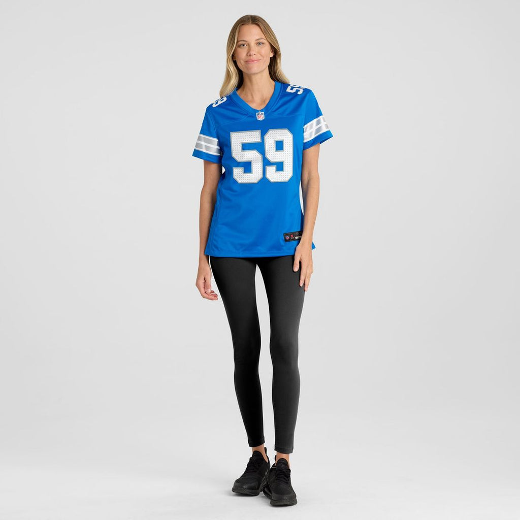 Giovanni Manu Detroit Lions Women's Team Game Jersey - Blue