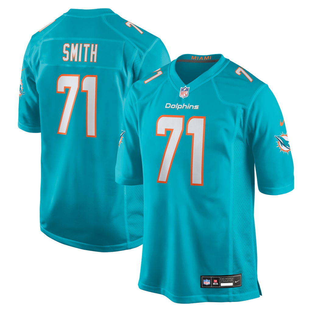 Kion Smith Miami Dolphins Game Jersey - Aqua