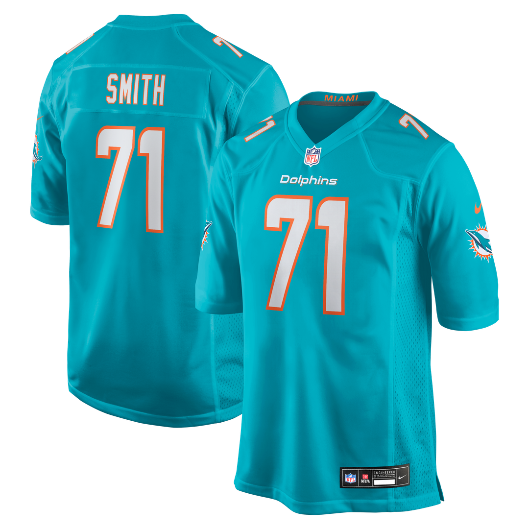 Kion Smith Miami Dolphins Game Jersey - Aqua