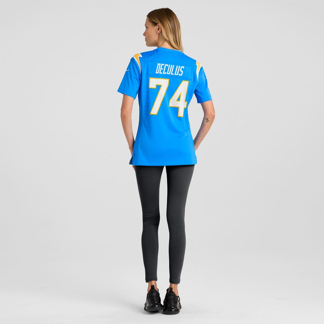 Austin Deculus Los Angeles Chargers Women's Team Game Jersey - Powder Blue