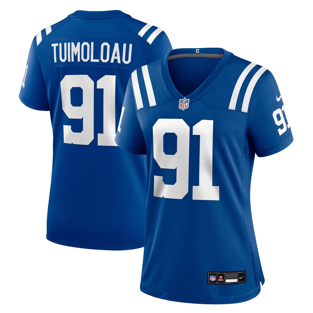 JT Tuimoloau Indianapolis Colts Women's Team Game Jersey - Royal