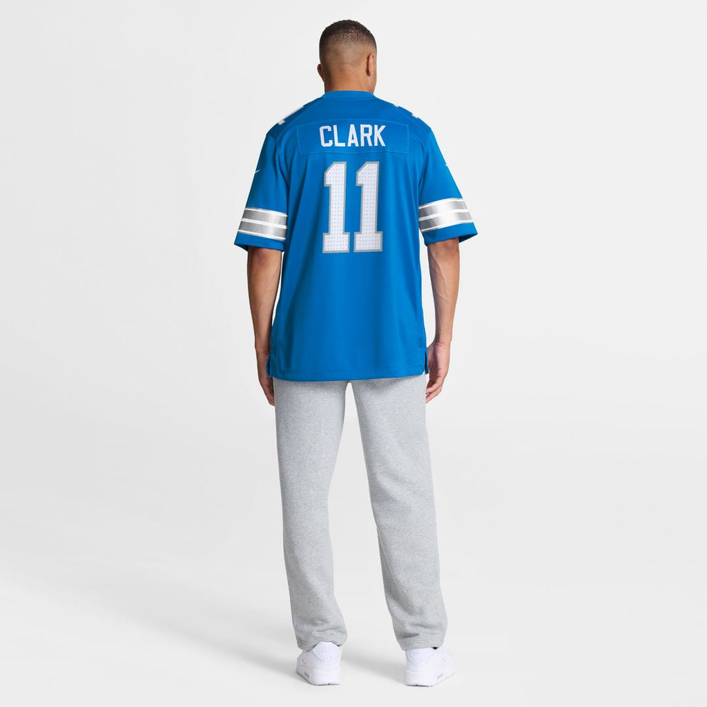Damone Clark Detroit Lions Team Game Jersey - Blue