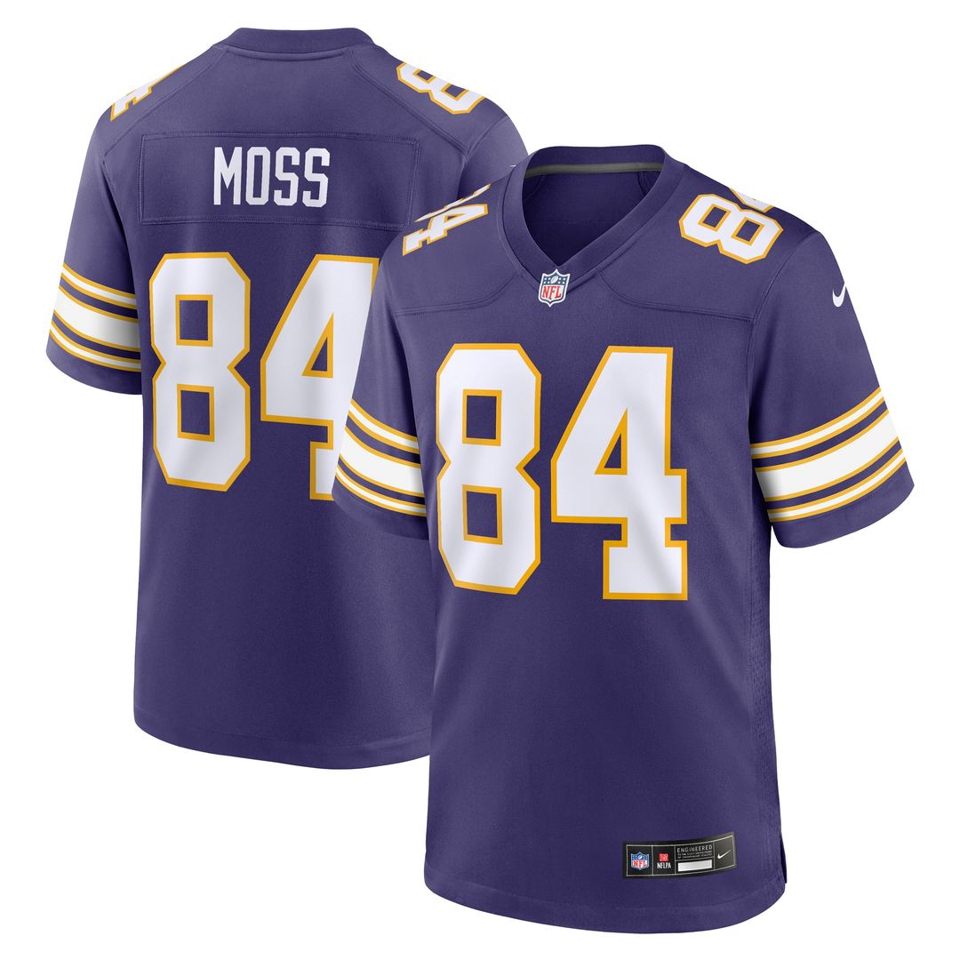 Randy Moss Minnesota Vikings Classic Retired Player Game Jersey - Purple