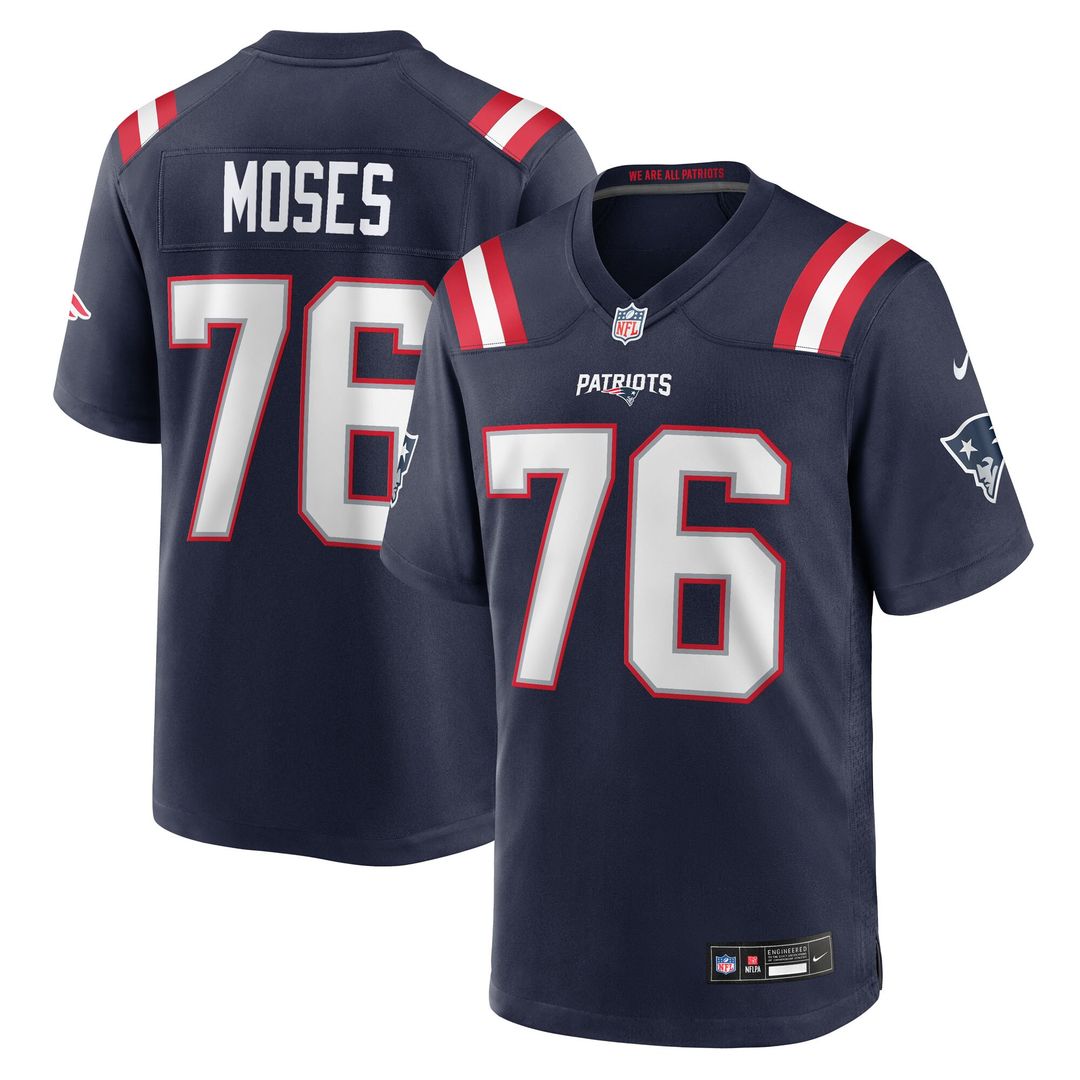 Morgan Moses New England Patriots Team Game Jersey - Navy