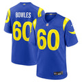 Wyatt Bowles Los Angeles Rams Team Game Jersey - Royal