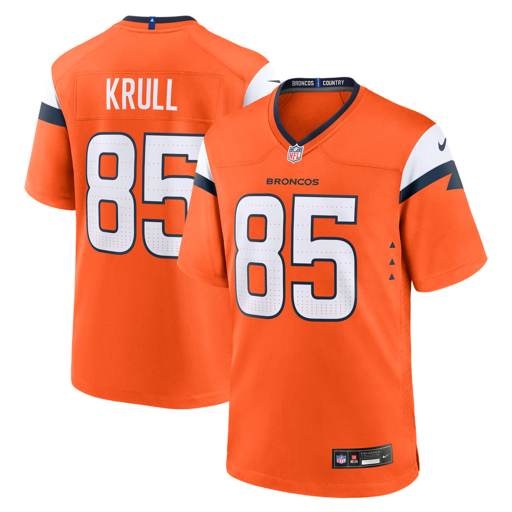Lucas Krull Denver Broncos Team Game Jersey - Orange