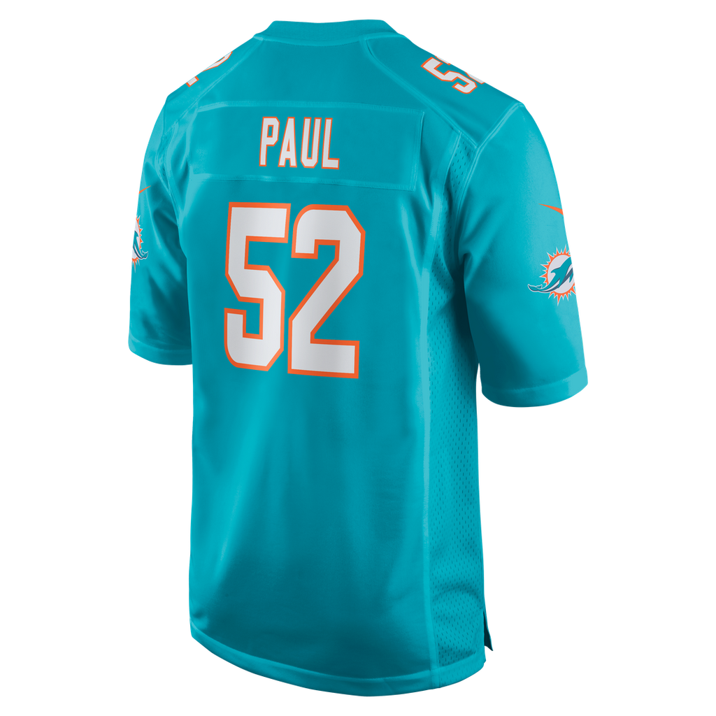 Patrick Paul Miami Dolphins Game Jersey - Aqua