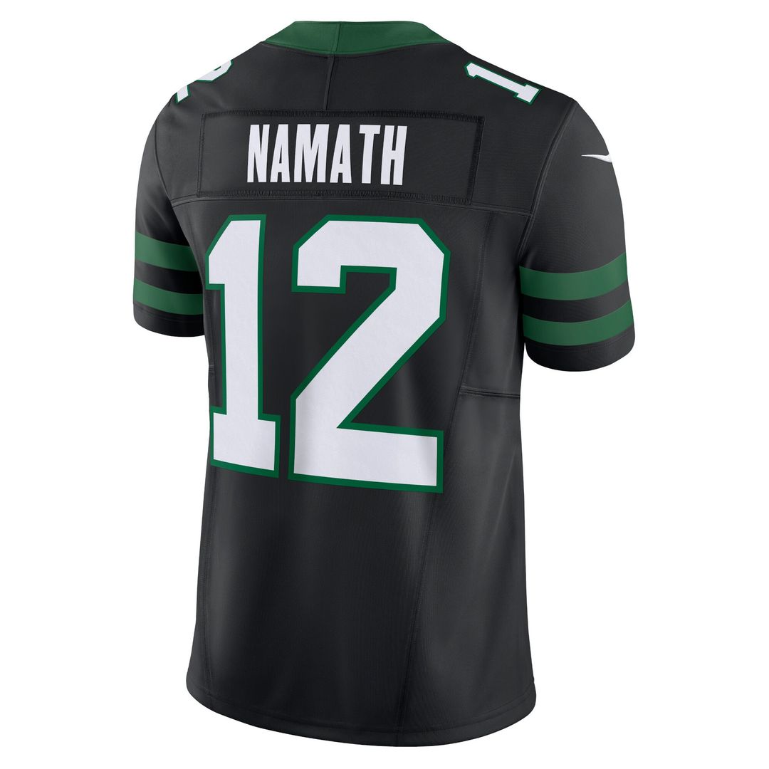 Joe Namath New York Jets Alternate Vapor F.U.S.E. Limited Jersey - Legacy Black