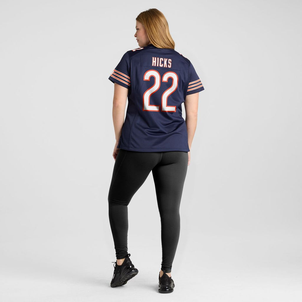 Elijah Hicks Chicago Bears Women's Team Game Jersey - Navy