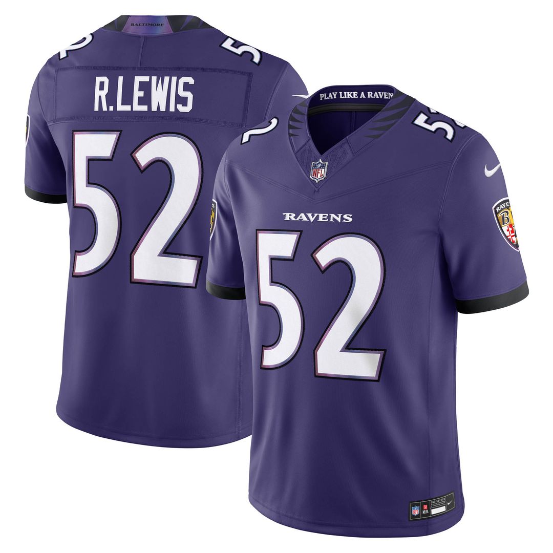 Ray Lewis Baltimore Ravens Vapor F.U.S.E. Stitched Retired Limited Jersey - Purple