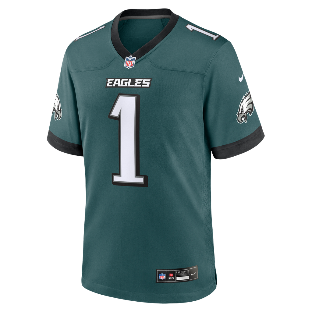 Jalen Hurts Philadelphia Eagles Team Game Jersey - Midnight Green