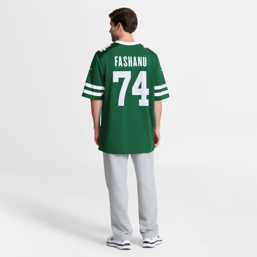 Olu Fashanu New York Jets Player Game Jersey - Gotham Green