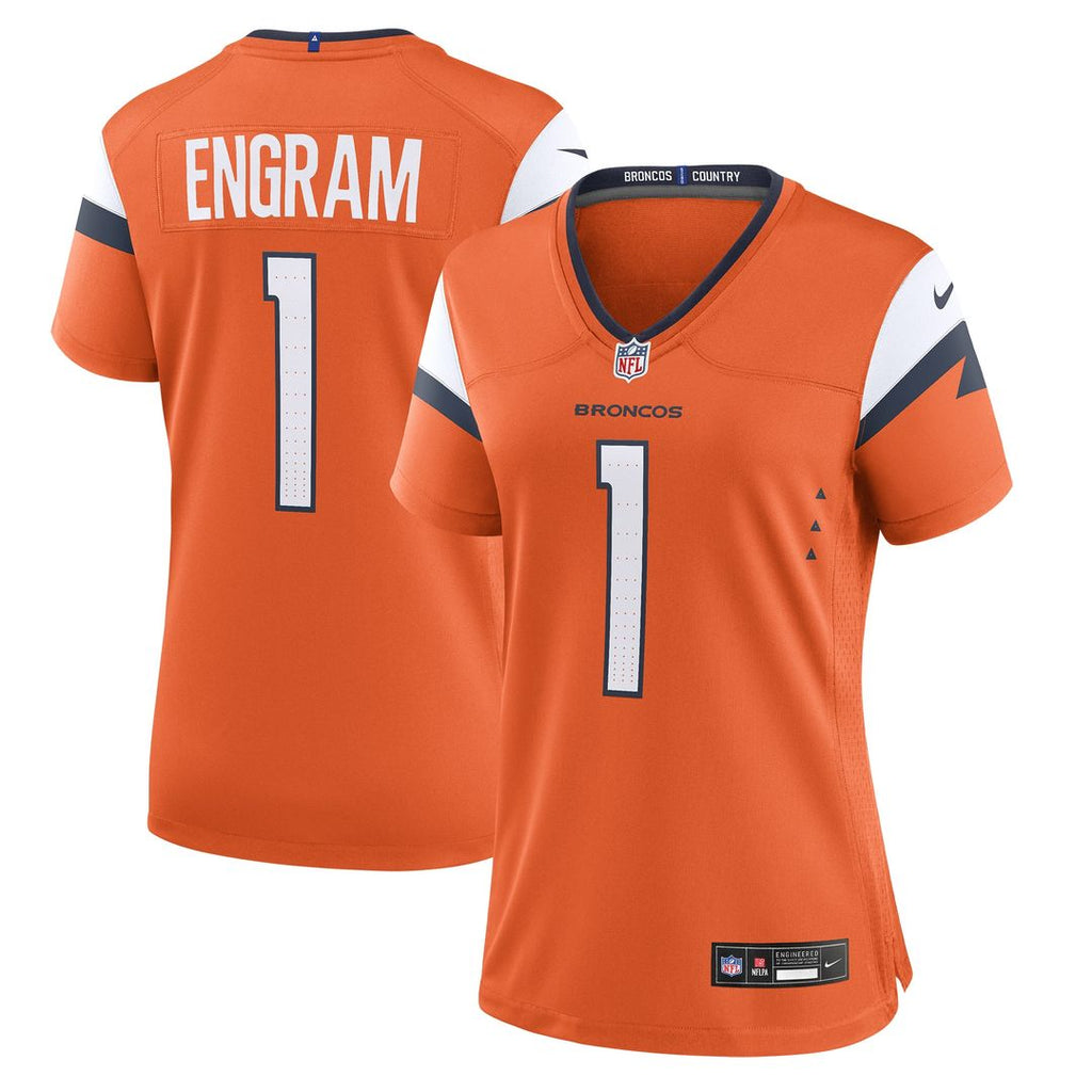 Evan Engram Denver Broncos Women's Team Game Jersey - Orange