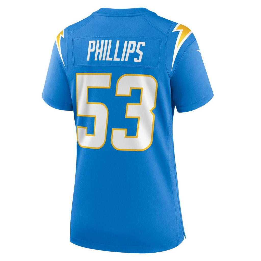 Del'Shawn Phillips Los Angeles Chargers Women's Team Game Jersey - Powder Blue