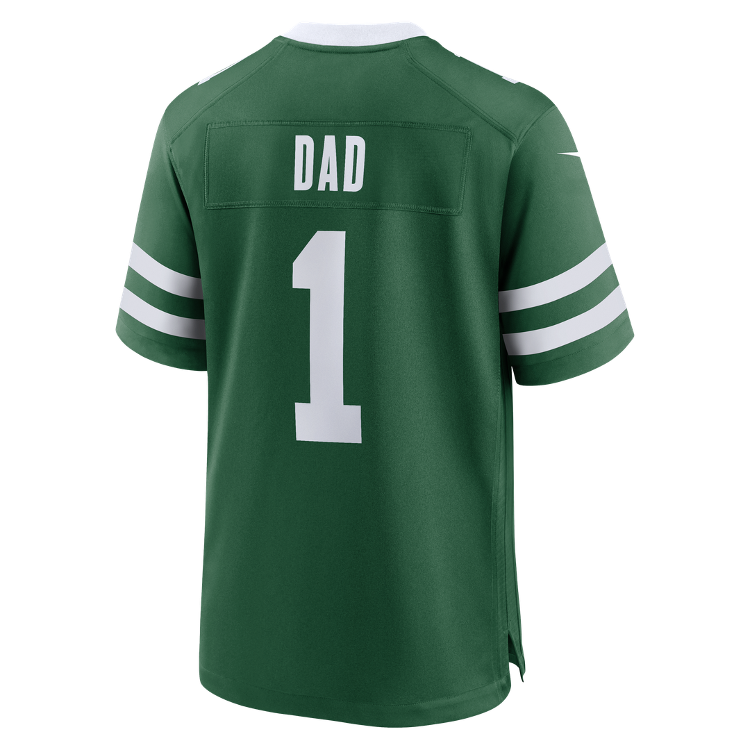 New York Jets #1 Dad Game Jersey - Legacy Green