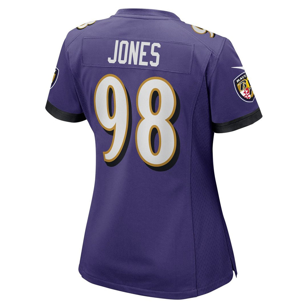 Travis Jones Baltimore Ravens Women's Player Game Jersey - Purple