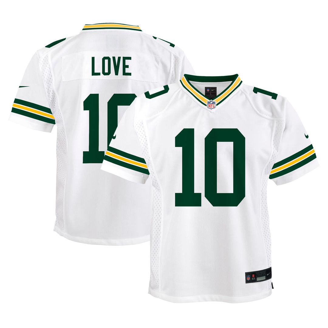 Love Green Bay Packers Youth Game Jersey - Green