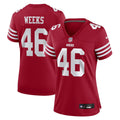Jon Weeks San Francisco 49ers Women's Team Game Jersey - Scarlet